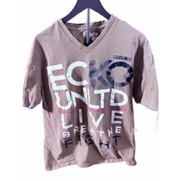 Other - Vintage Y2K Ecko Unltd MMA Live Breathe Fight Graphic V-Neck T-Shirt - 2XL